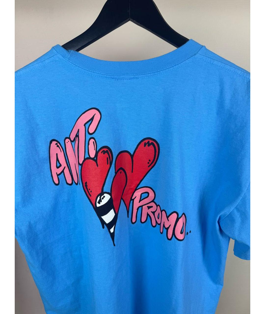 CHROME HEARTS Голубая хлопковая футболка, фото 4