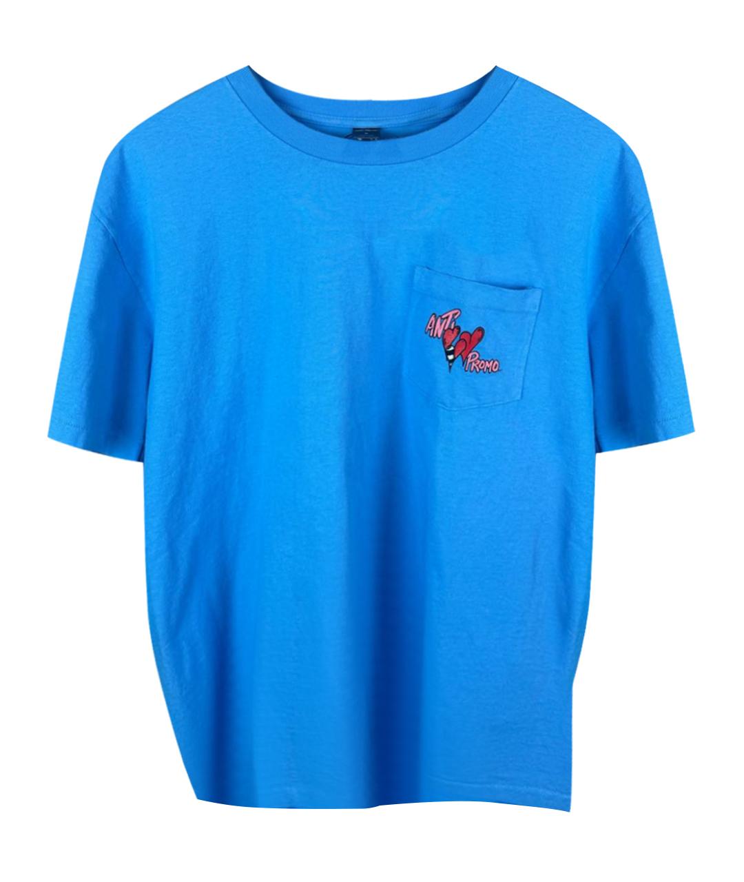 CHROME HEARTS Голубая хлопковая футболка, фото 1