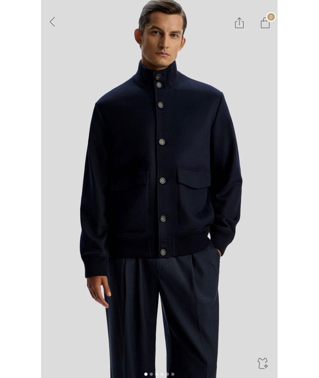 12 STOREEZ Синяя шерстяная куртка, фото 4