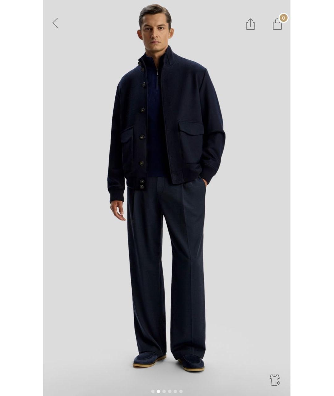 12 STOREEZ Синяя шерстяная куртка, фото 5