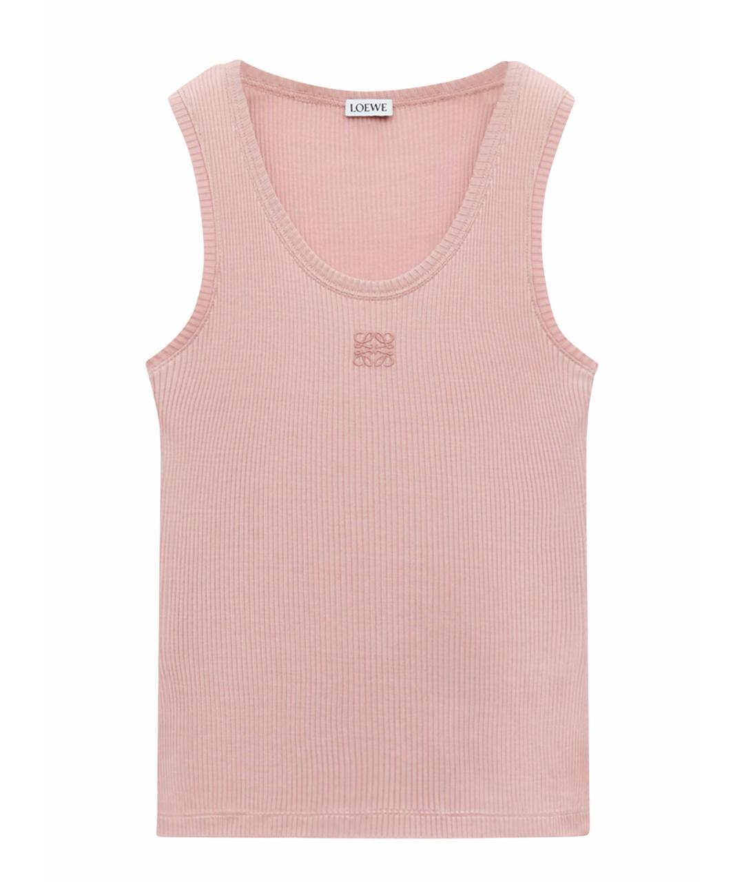 LOEWE Розовая шелковая майка, фото 1