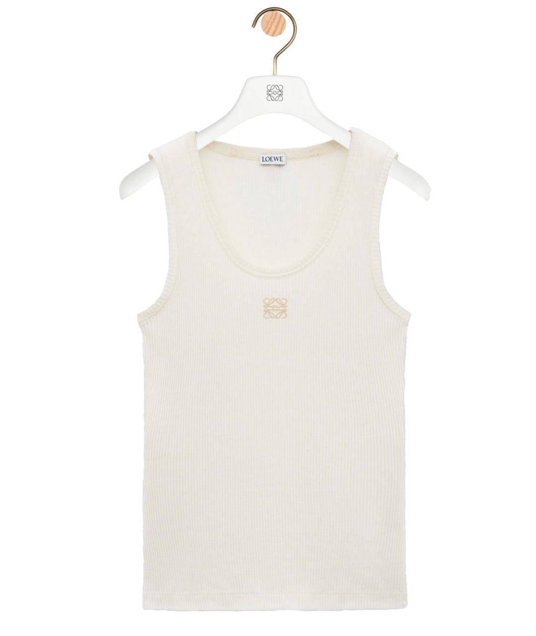 LOEWE Белая шелковая майка, фото 4