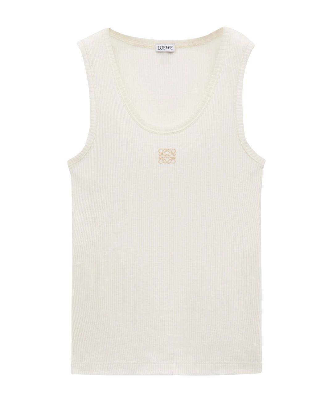 LOEWE Белая шелковая майка, фото 1