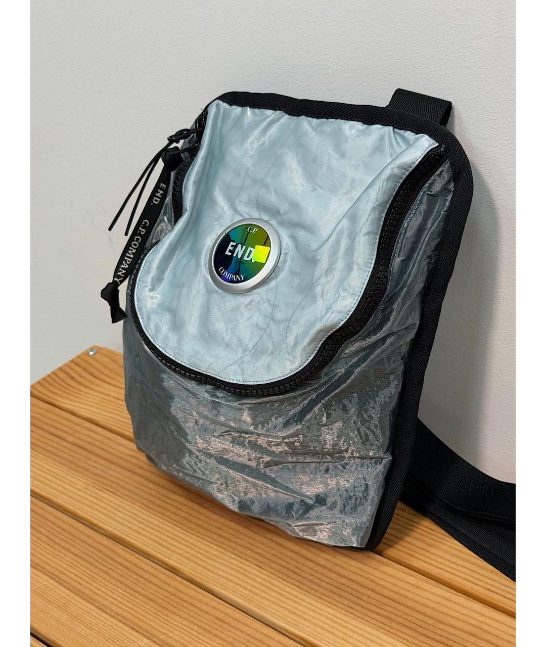 CP COMPANY Голубая синтетическая сумка на плечо, фото 3