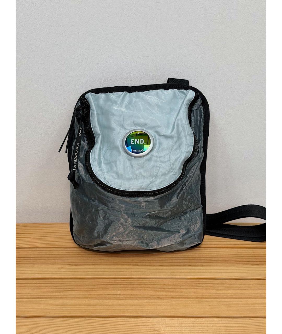 CP COMPANY Голубая синтетическая сумка на плечо, фото 2