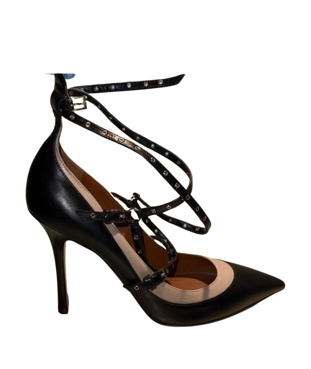 VALENTINO Черные кожаные туфли, фото 1