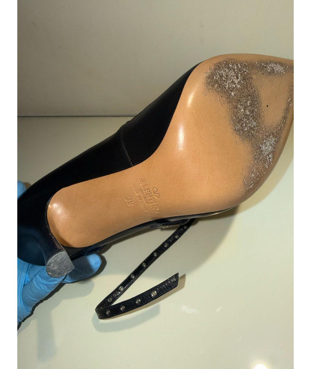 VALENTINO Черные кожаные туфли, фото 6