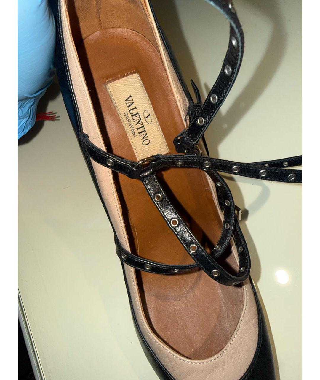 VALENTINO Черные кожаные туфли, фото 5