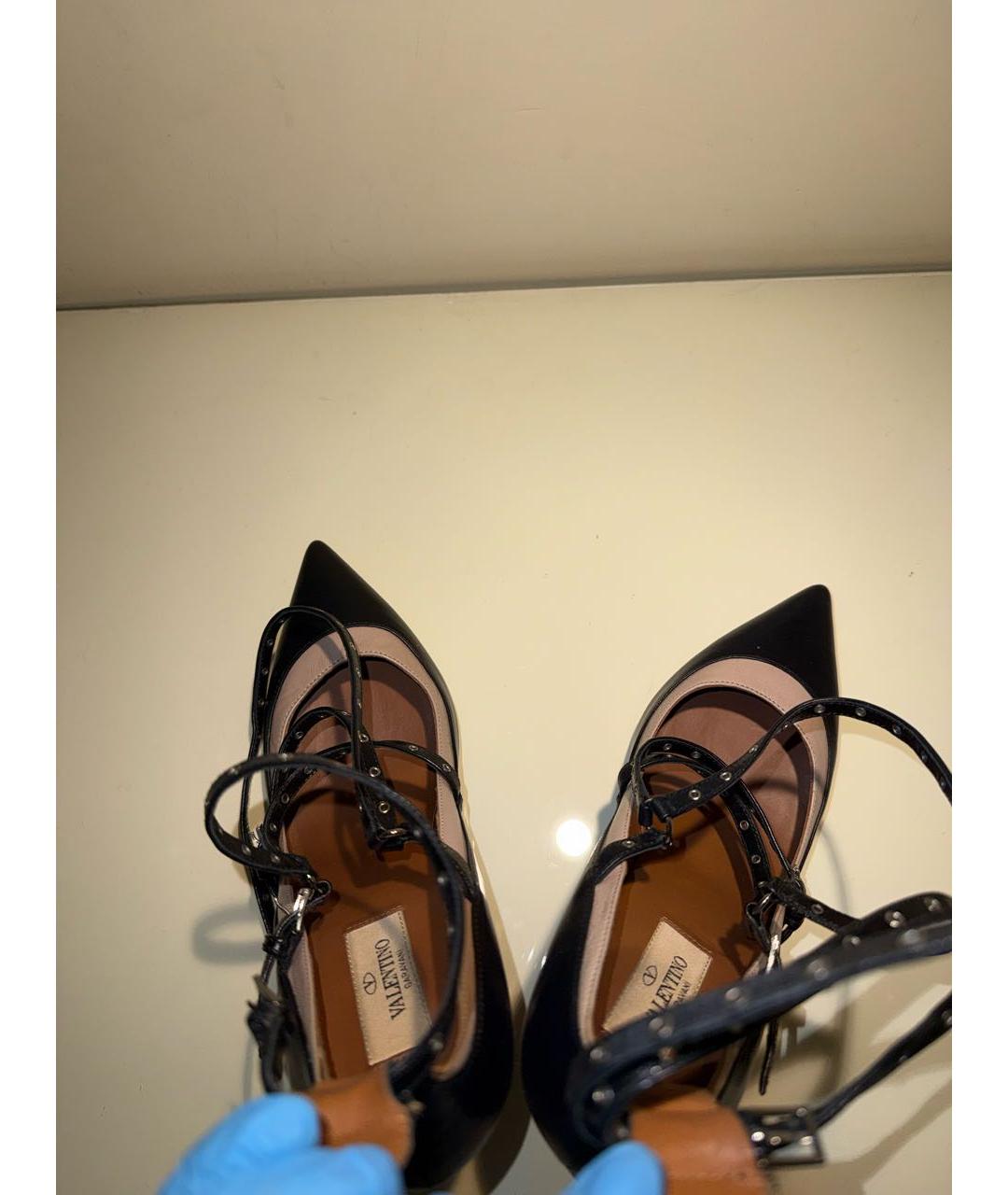 VALENTINO Черные кожаные туфли, фото 3