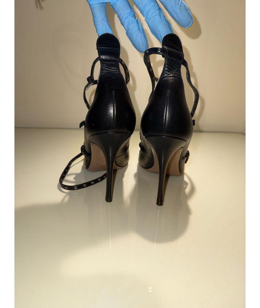 VALENTINO Черные кожаные туфли, фото 4