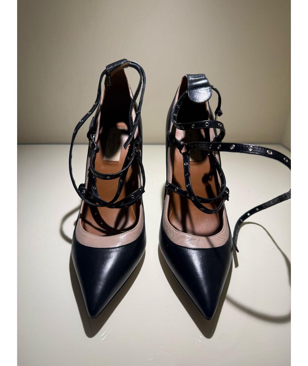 VALENTINO Черные кожаные туфли, фото 2