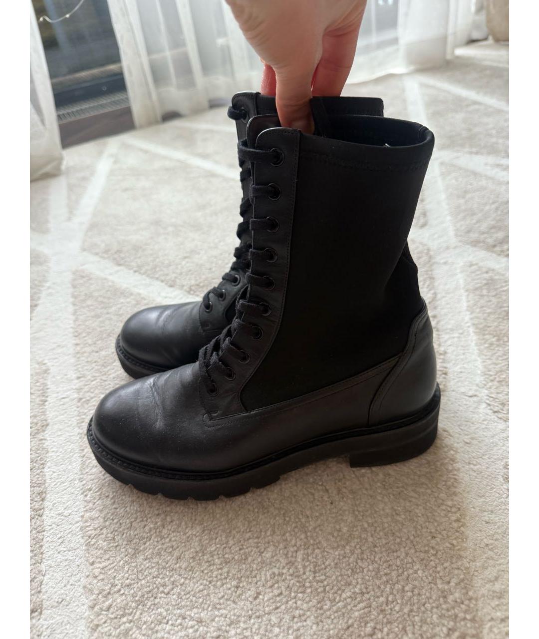 STUART WEITZMAN Черные кожаные ботинки, фото 6