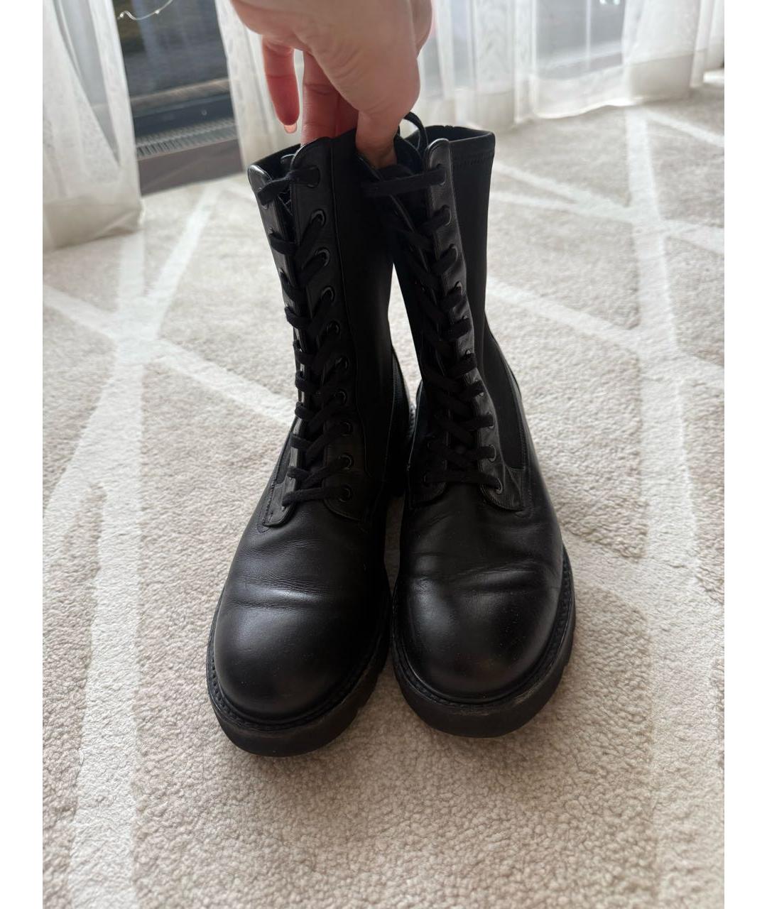 STUART WEITZMAN Черные кожаные ботинки, фото 2