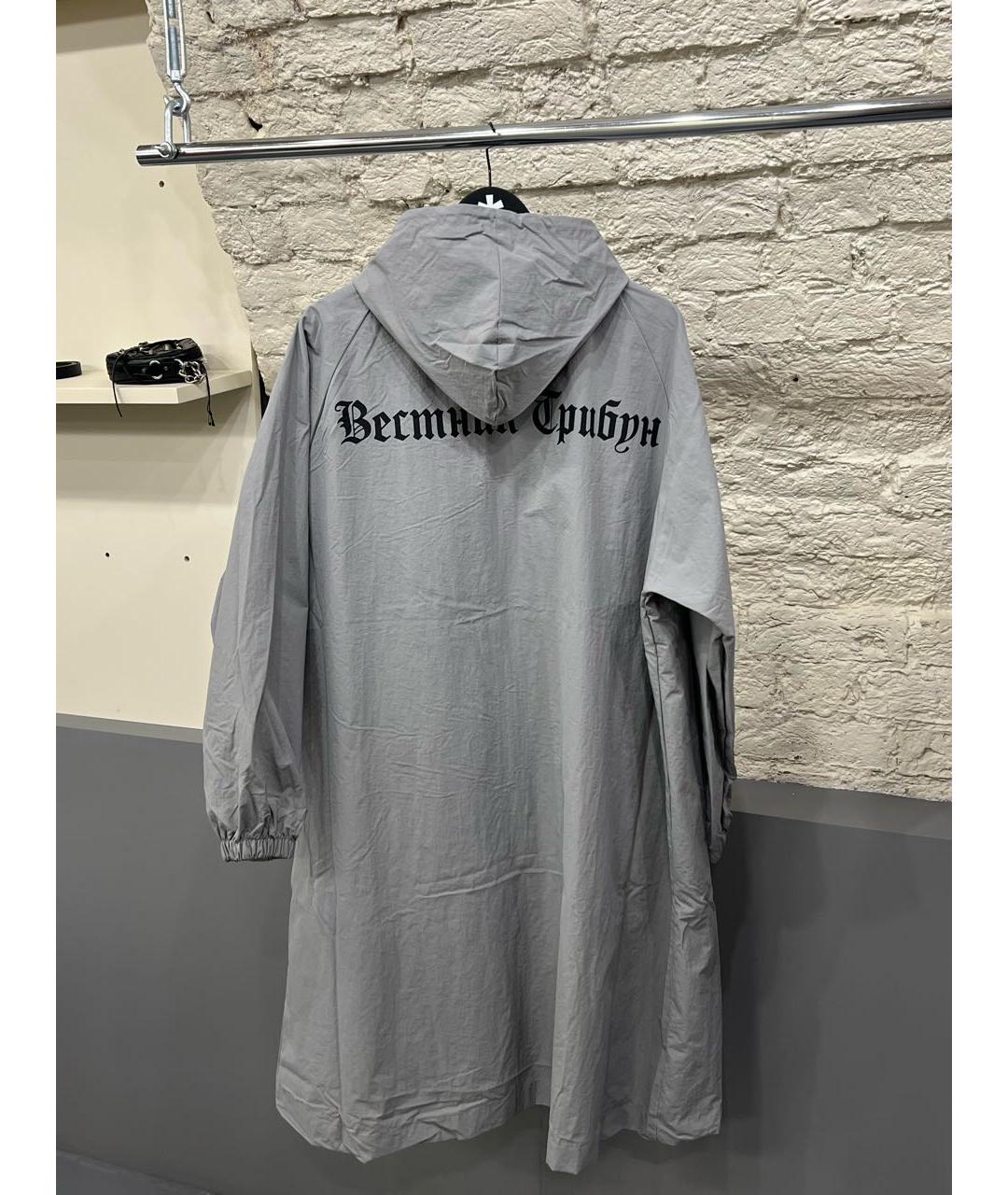 Kanye West Антрацитовый полиамидовый тренч / плащ, фото 2