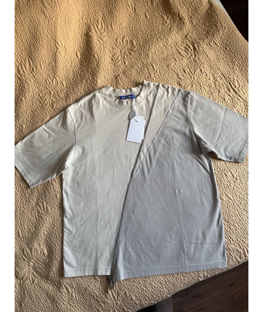 A-COLD-WALL* Бежевая хлопковая футболка, фото 7