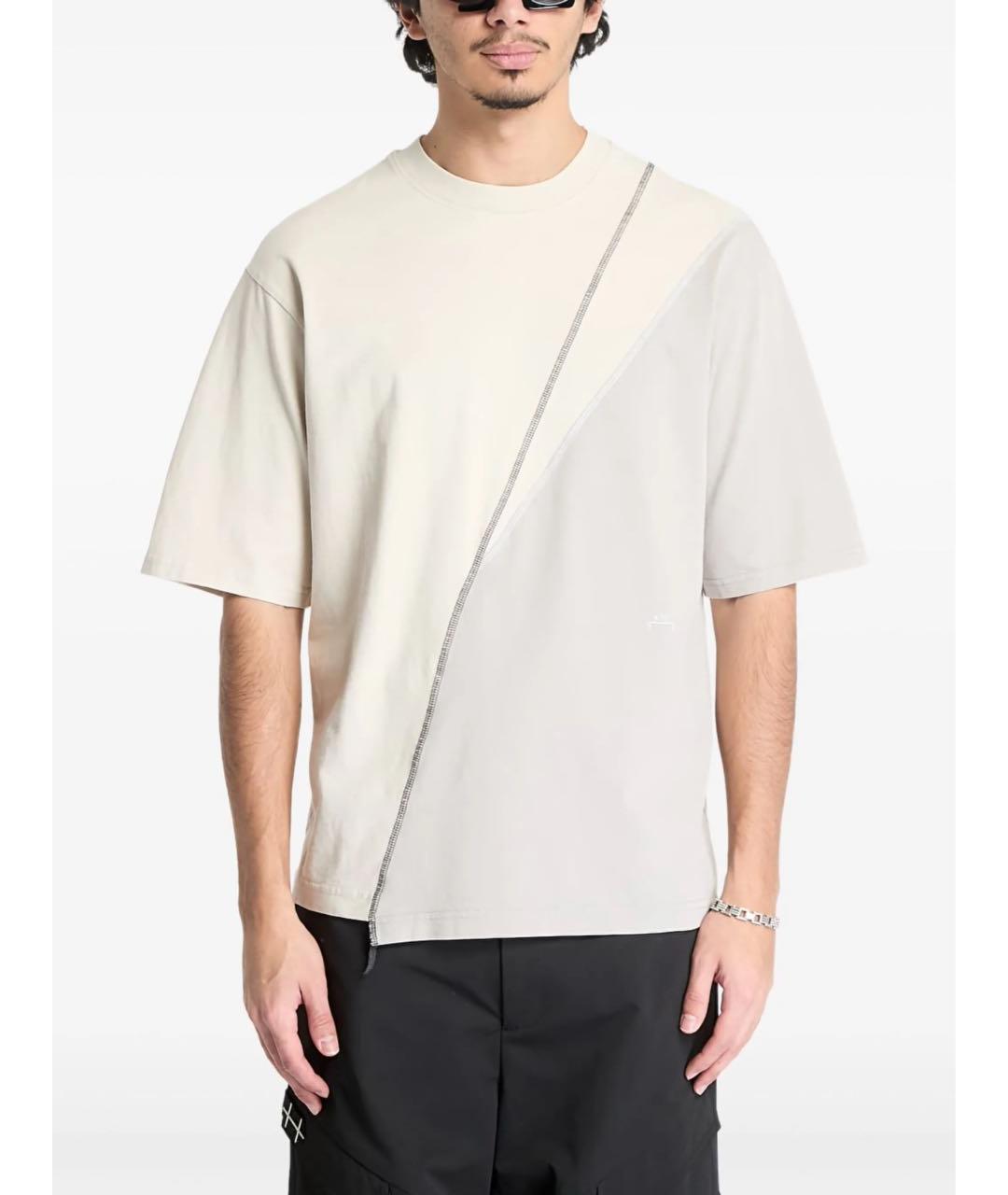 A-COLD-WALL* Бежевая хлопковая футболка, фото 2