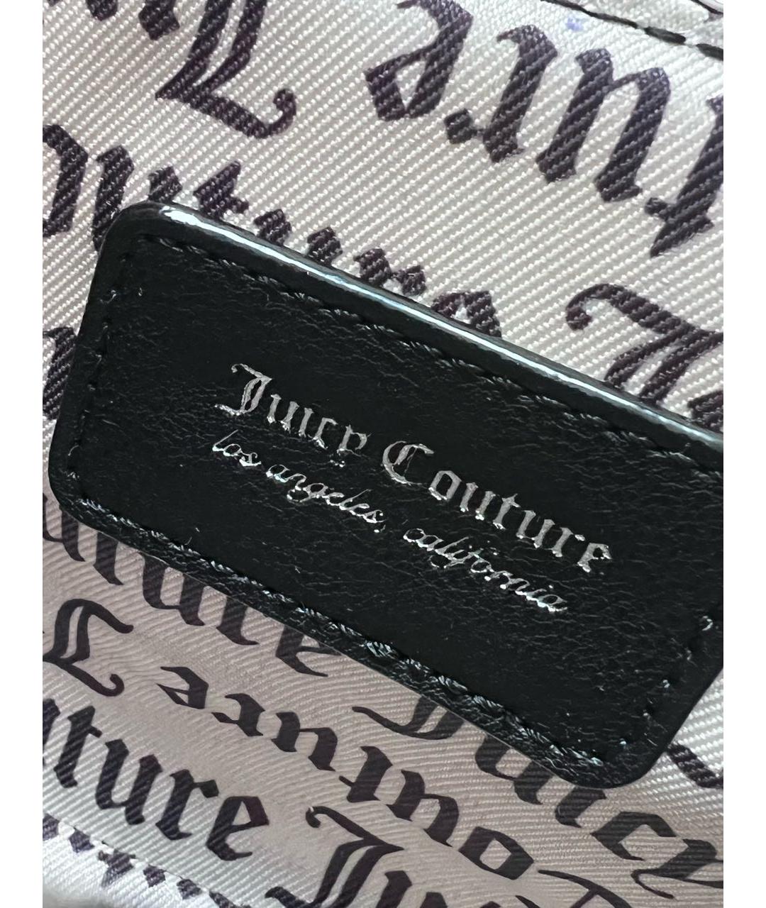 JUICY COUTURE Черная сумка через плечо из искусственной кожи, фото 5