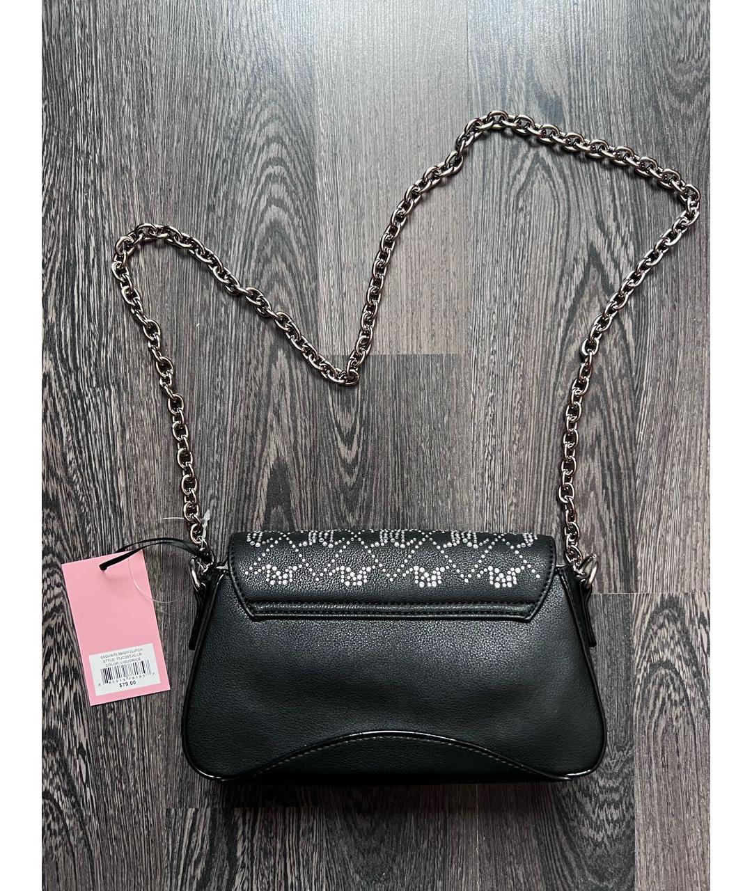 JUICY COUTURE Черная сумка через плечо из искусственной кожи, фото 7