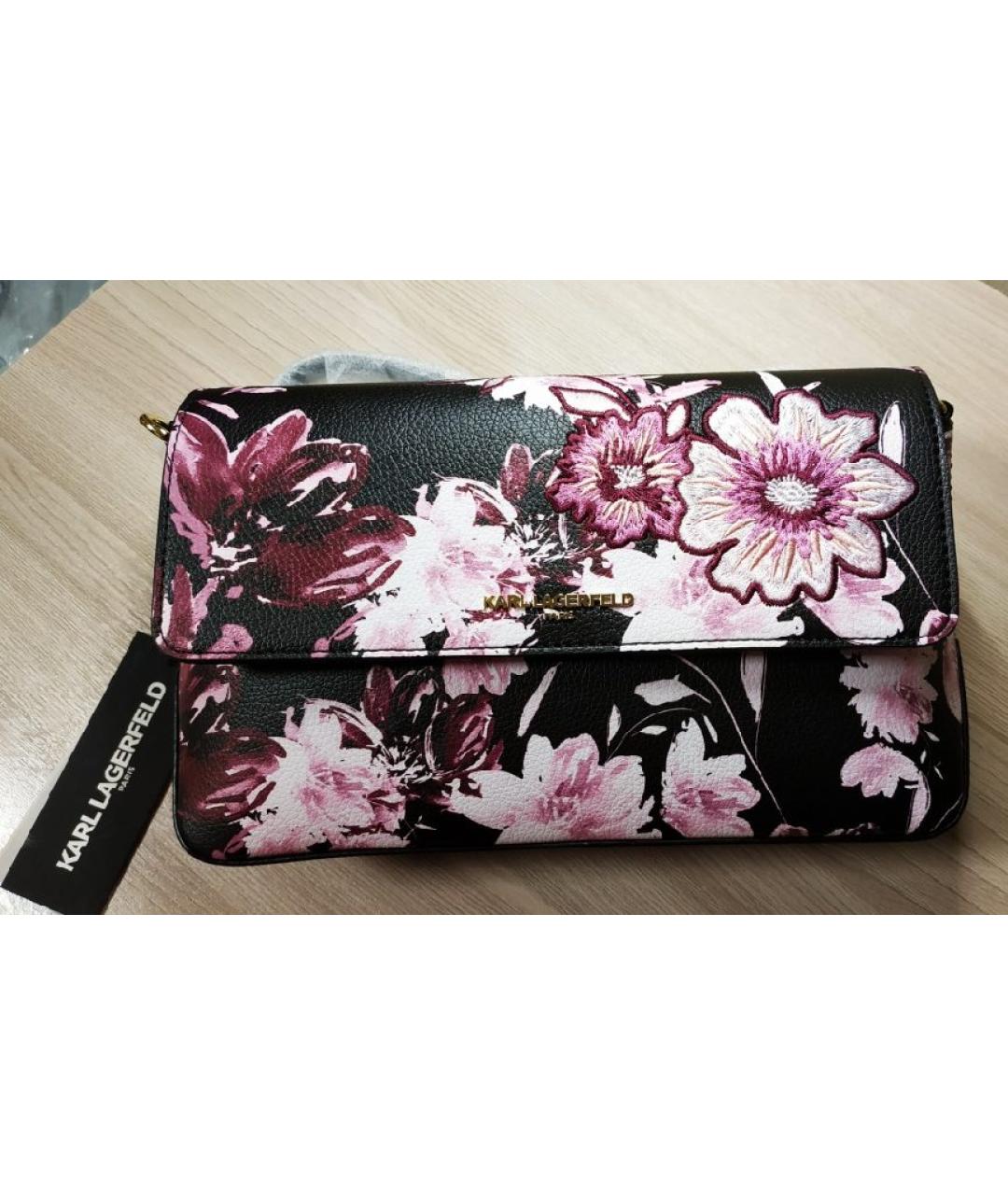 KARL LAGERFELD Розовая кожаная сумка через плечо, фото 5