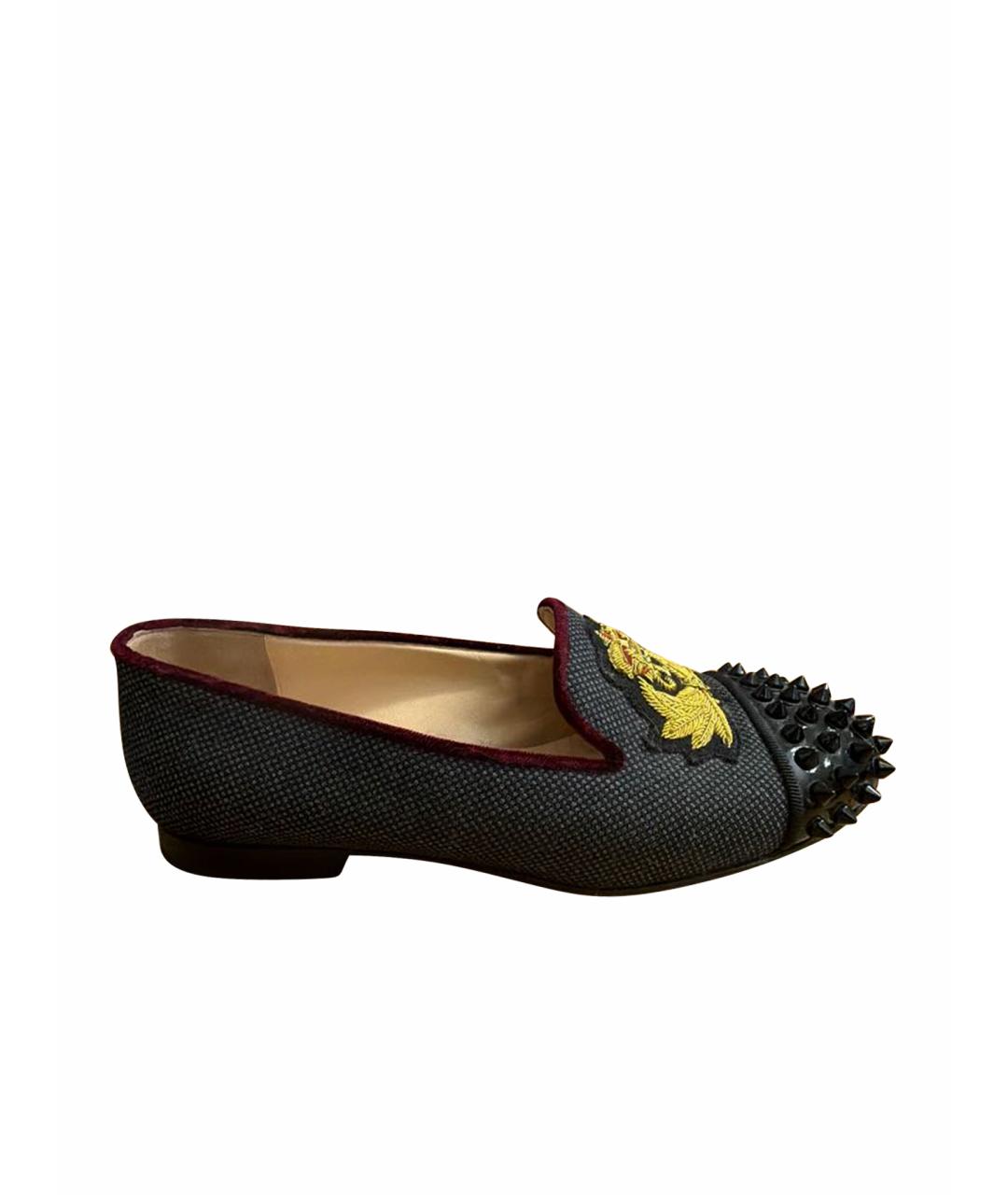 CHRISTIAN LOUBOUTIN Мульти текстильные лоферы, фото 1