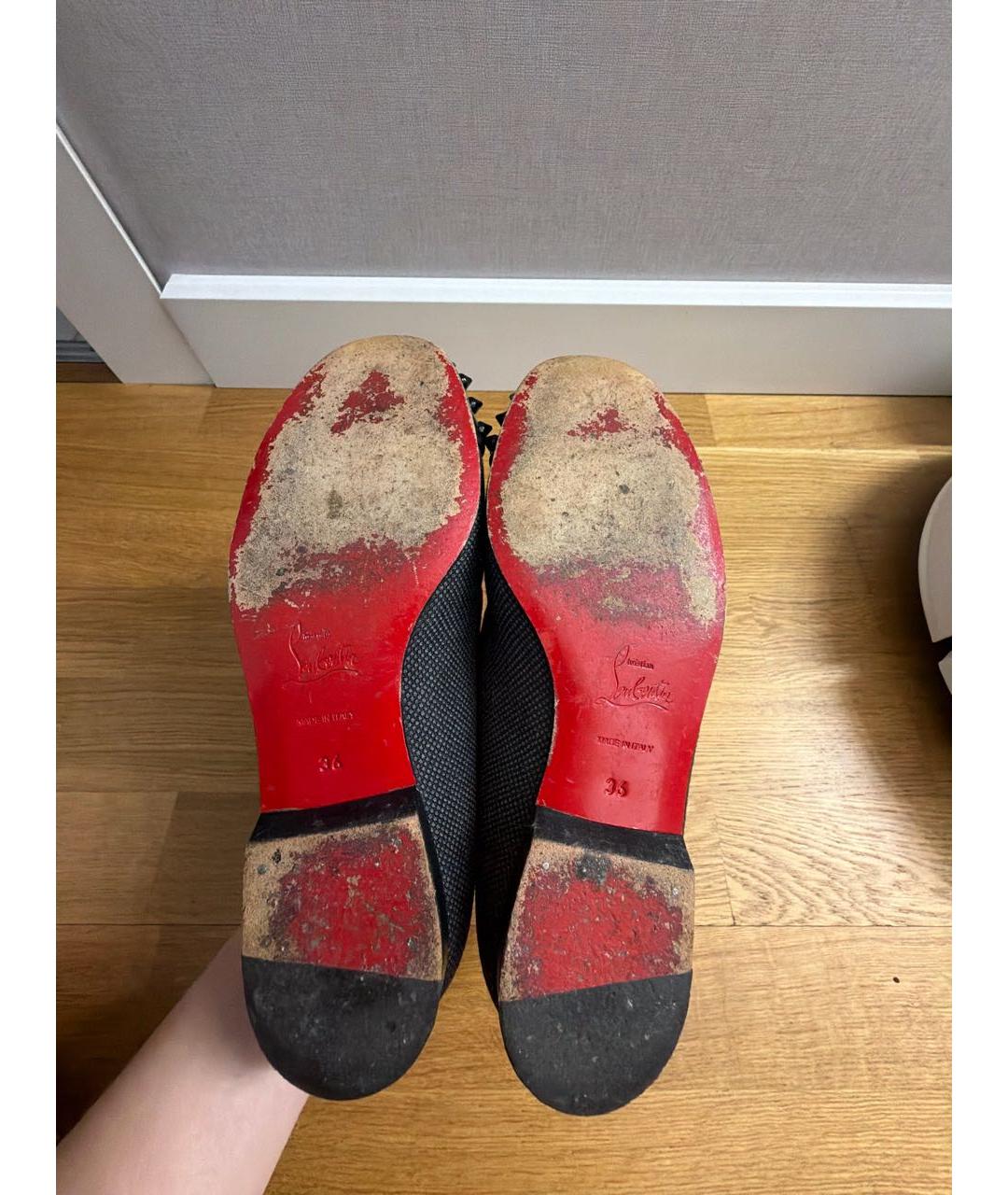 CHRISTIAN LOUBOUTIN Мульти текстильные лоферы, фото 6