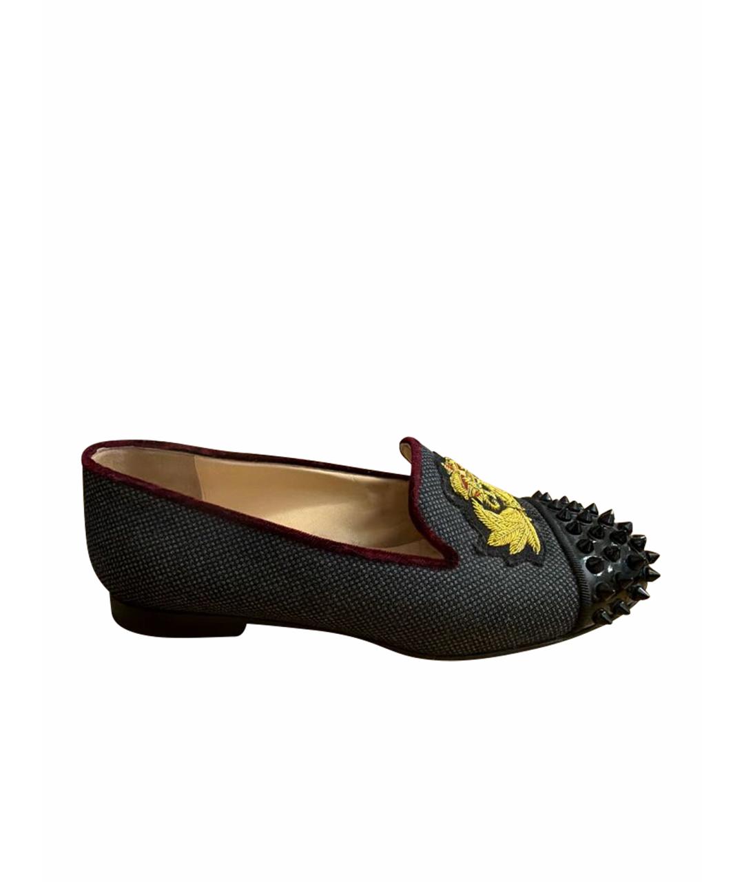 CHRISTIAN LOUBOUTIN Мульти текстильные лоферы, фото 7