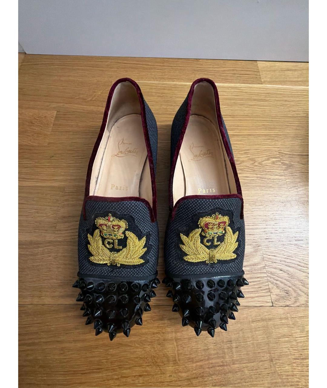 CHRISTIAN LOUBOUTIN Мульти текстильные лоферы, фото 2