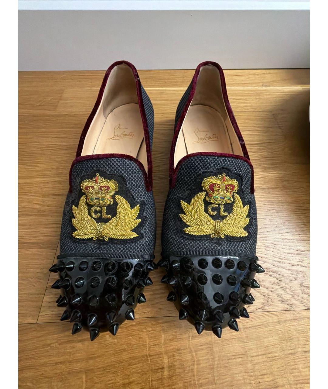 CHRISTIAN LOUBOUTIN Мульти текстильные лоферы, фото 5