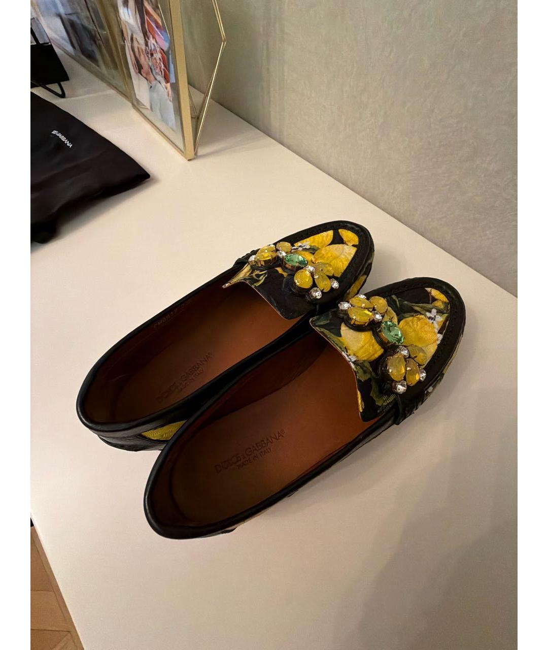 DOLCE&GABBANA Мульти текстильные лоферы, фото 6