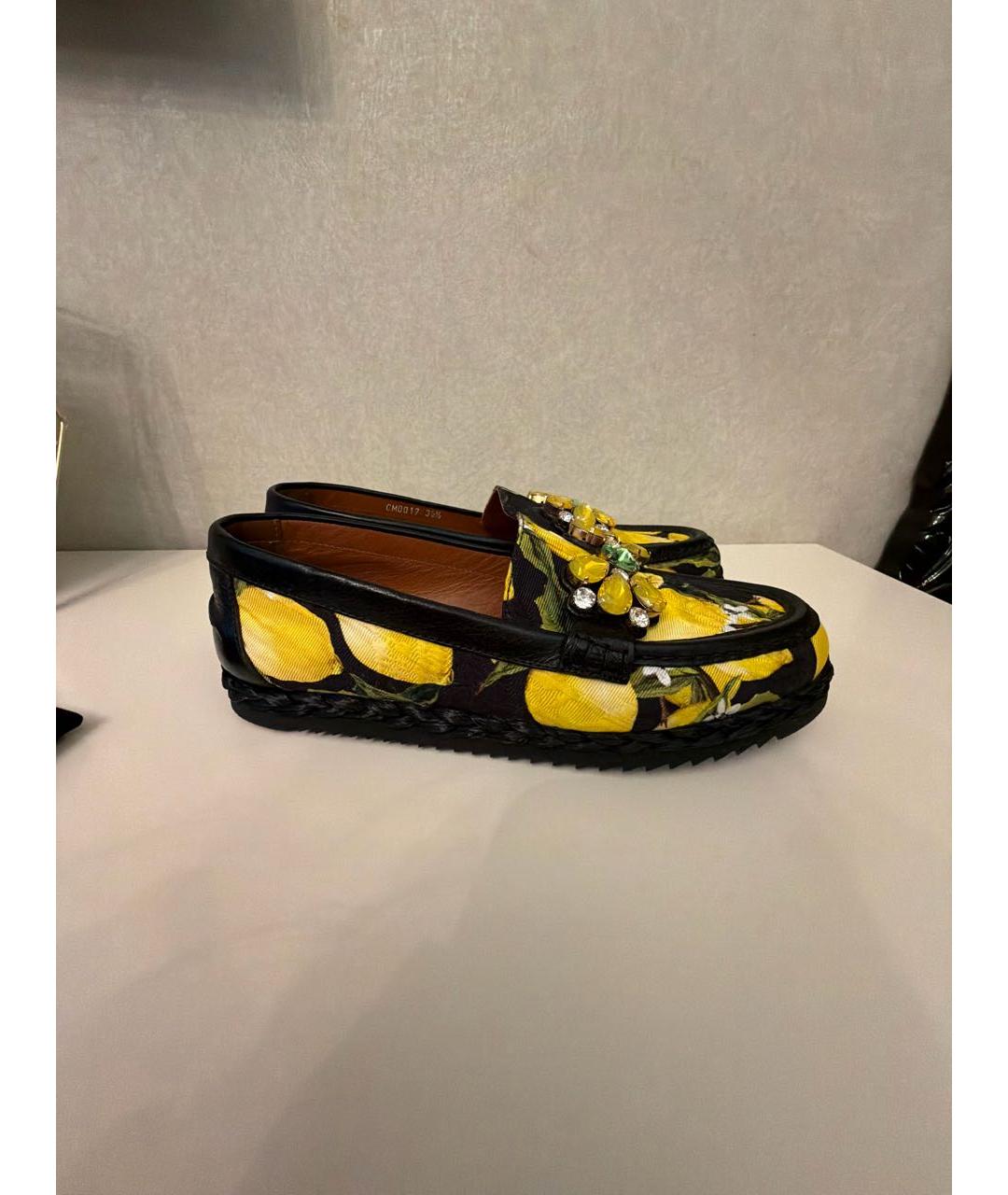 DOLCE&GABBANA Мульти текстильные лоферы, фото 9