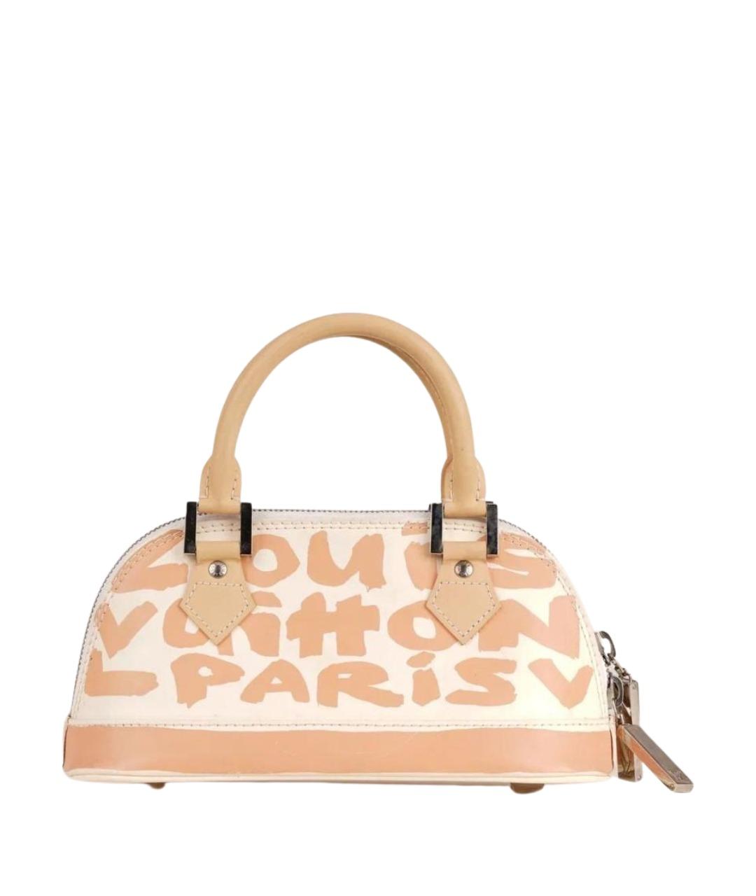 LOUIS VUITTON Бежевая кожаная сумка с короткими ручками, фото 1