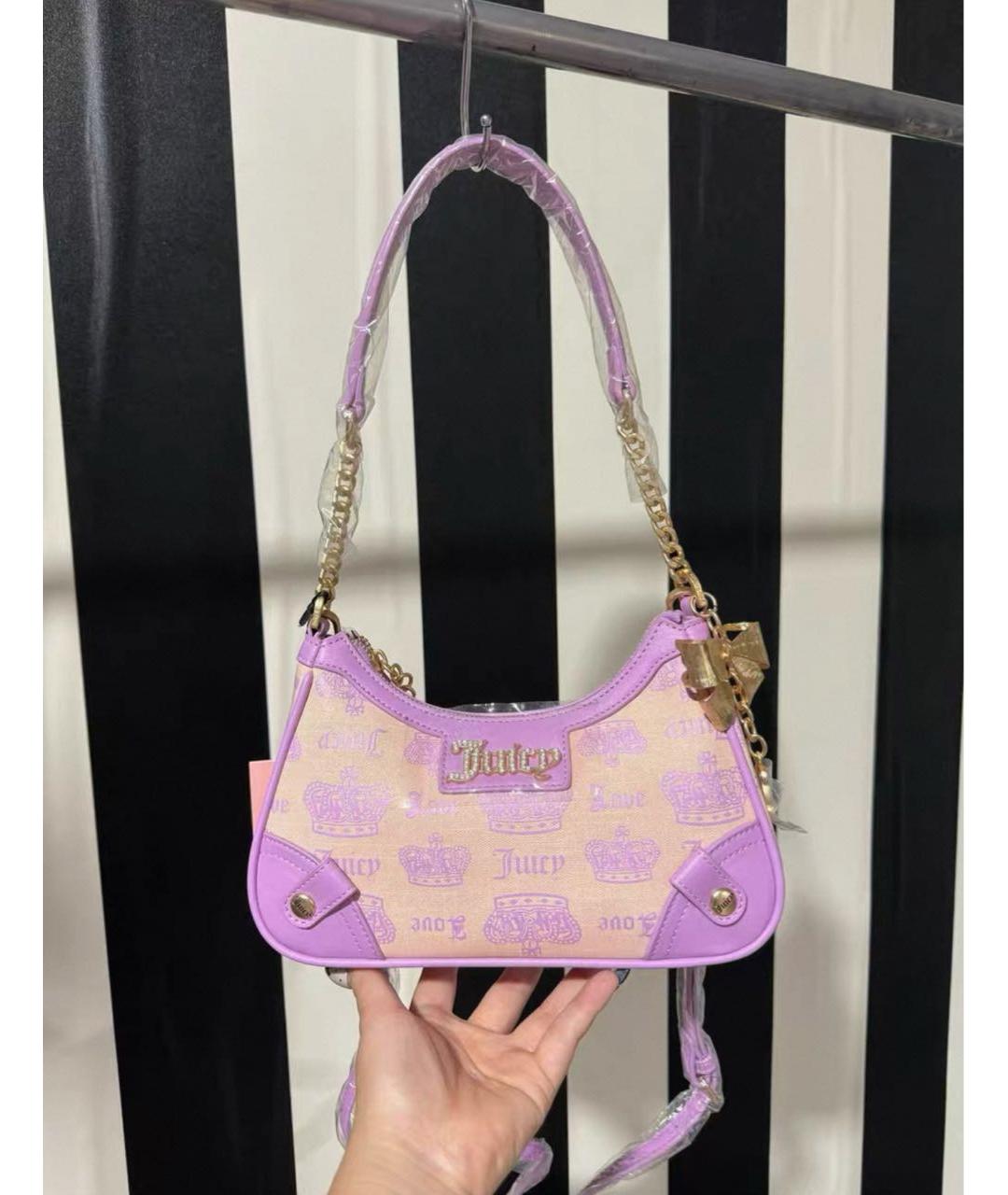 JUICY COUTURE Розовая сумка с короткими ручками из искусственной кожи, фото 9