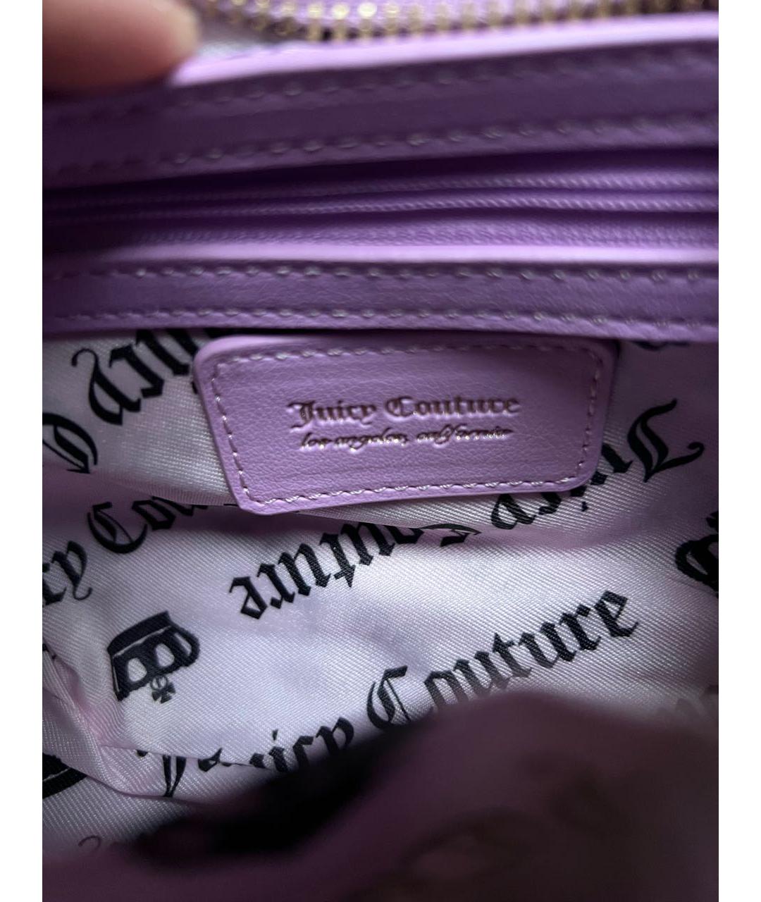 JUICY COUTURE Розовая сумка с короткими ручками из искусственной кожи, фото 6