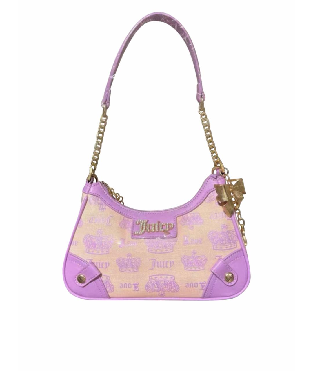 JUICY COUTURE Розовая сумка с короткими ручками из искусственной кожи, фото 1