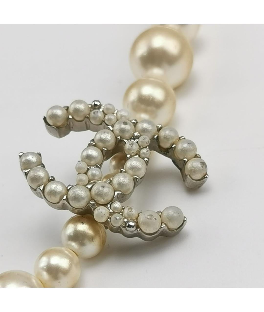 CHANEL Белое жемчужное колье, фото 7