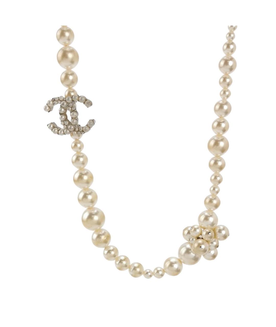 CHANEL Белое жемчужное колье, фото 1