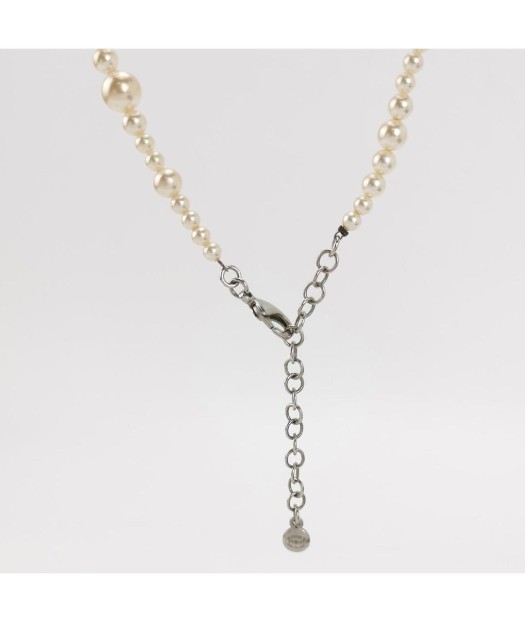 CHANEL Белое жемчужное колье, фото 4
