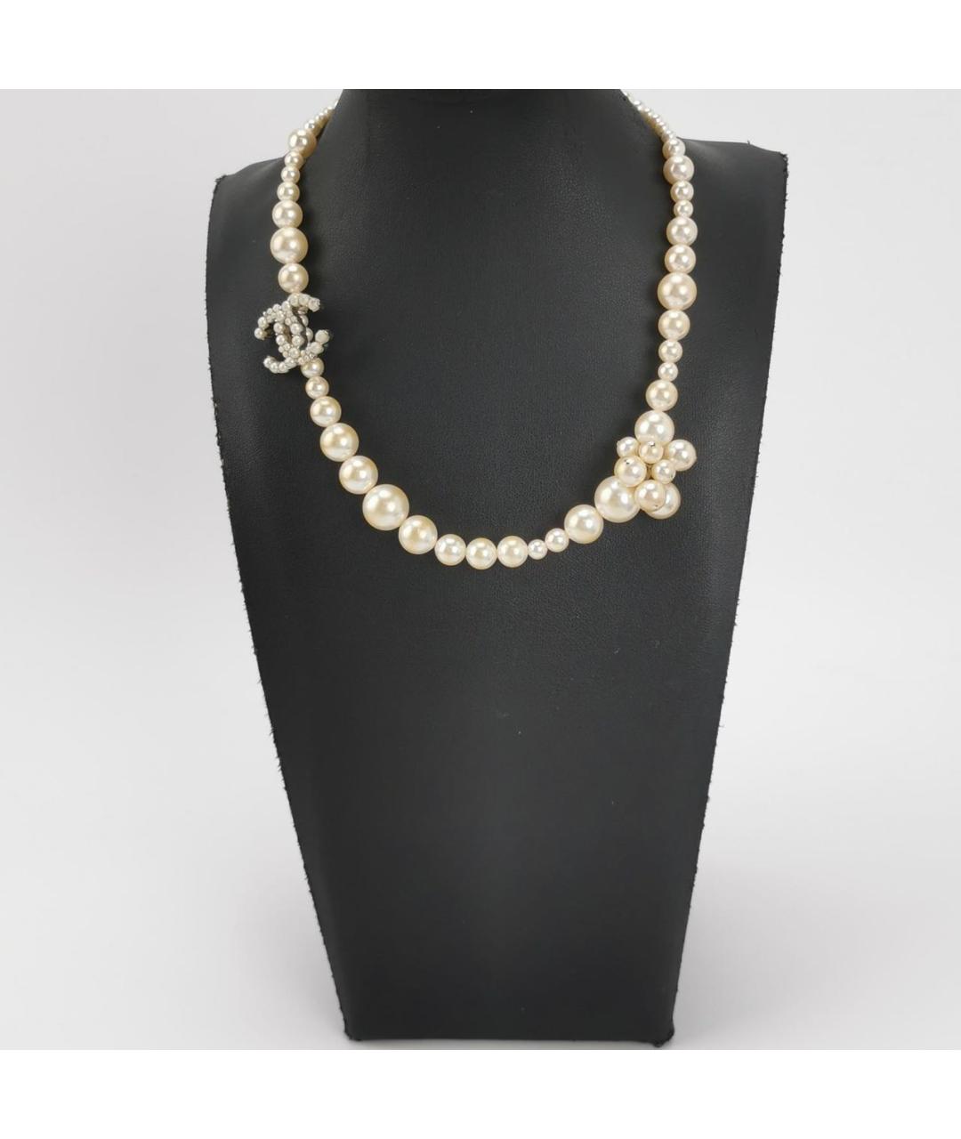 CHANEL Белое жемчужное колье, фото 2