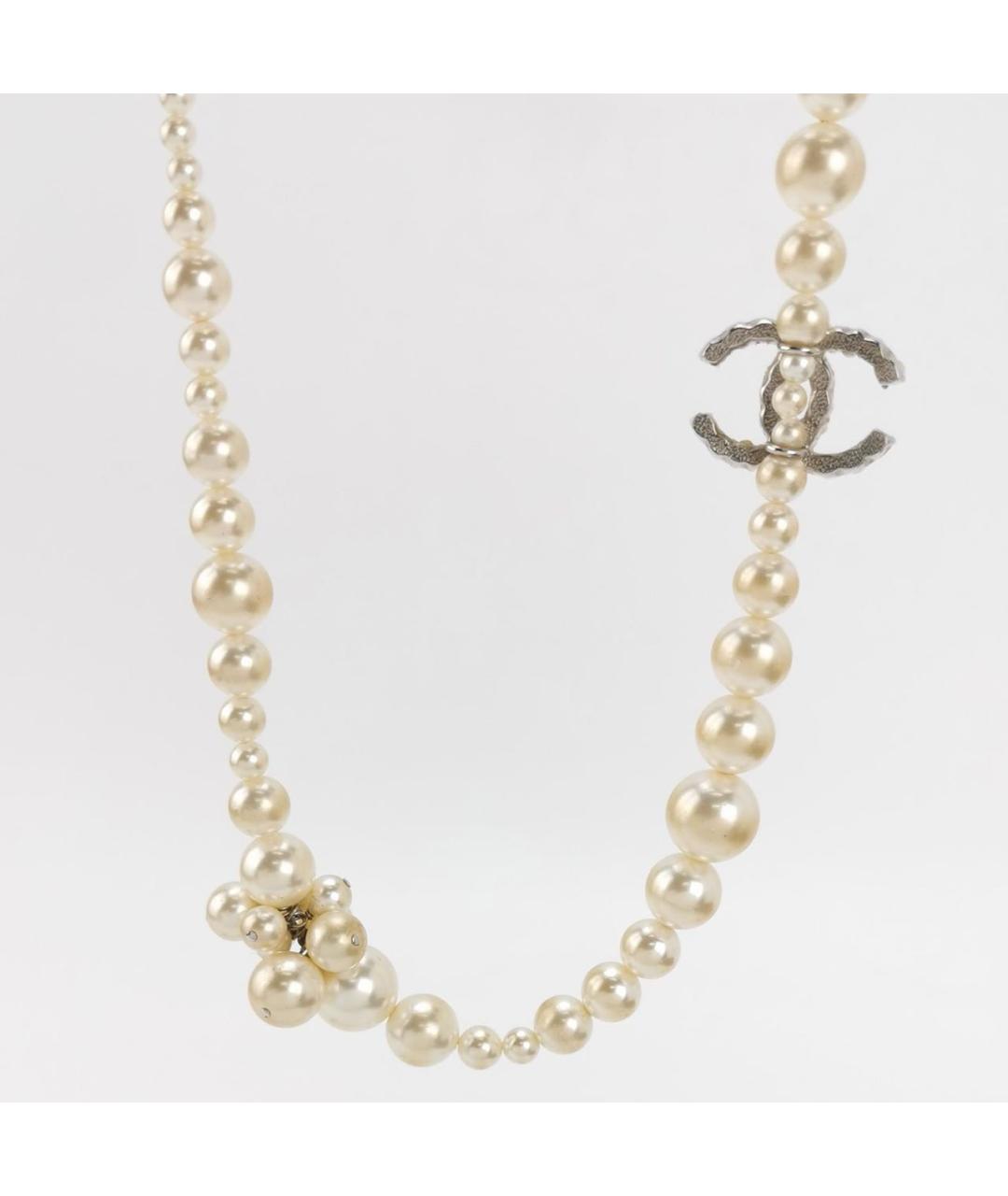 CHANEL Белое жемчужное колье, фото 3