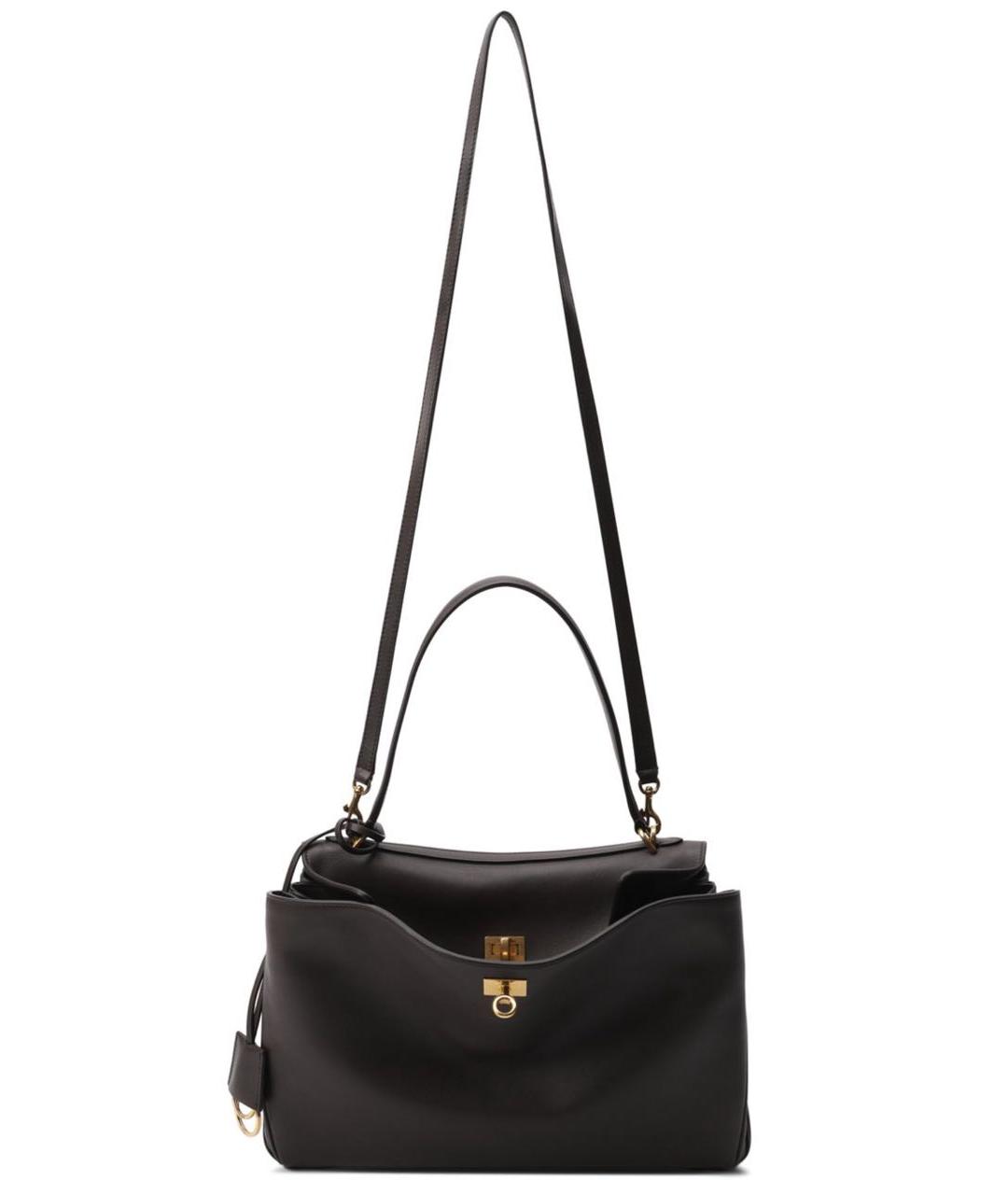 BALENCIAGA Коричневая кожаная сумка через плечо, фото 4