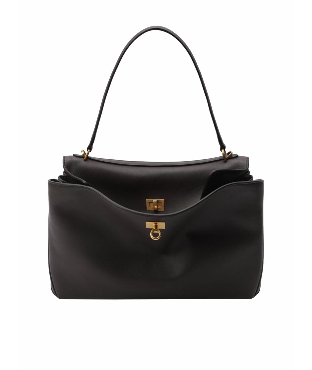 BALENCIAGA Коричневая кожаная сумка через плечо, фото 1