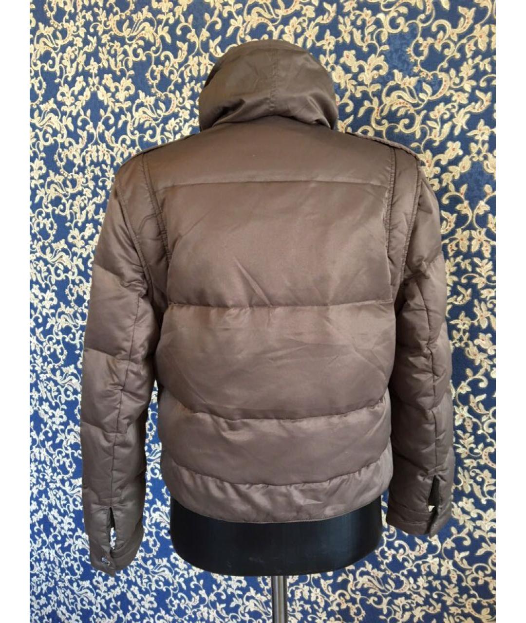 RED VALENTINO Коричневый полиэстеровый пуховик, фото 2