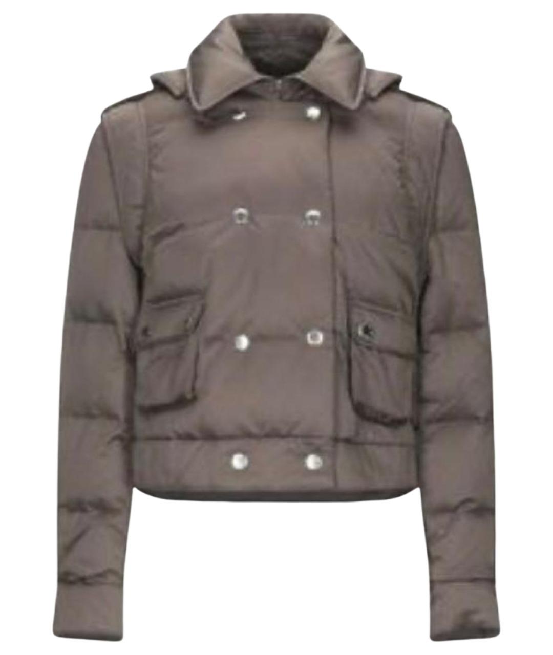 RED VALENTINO Коричневый полиэстеровый пуховик, фото 1