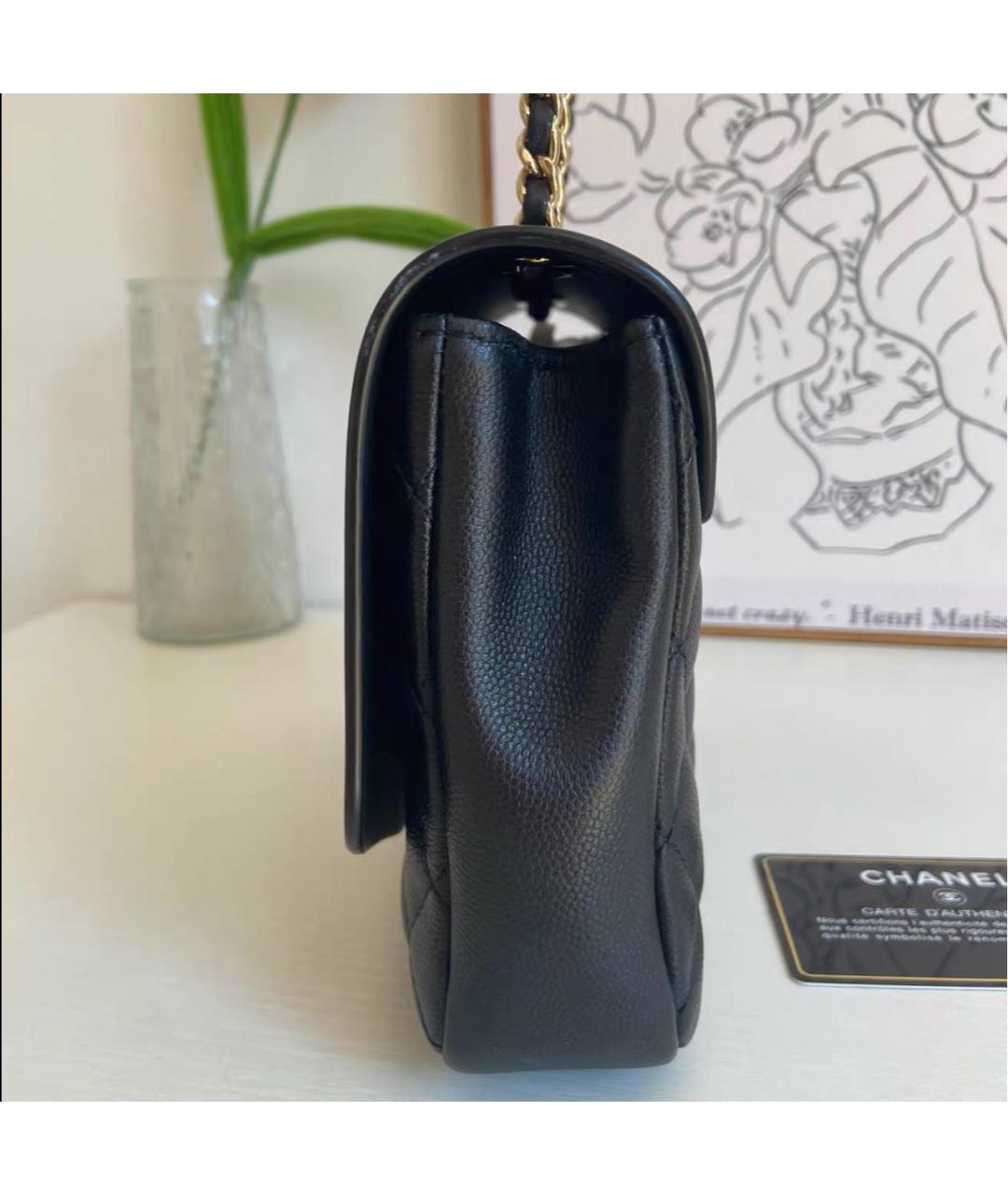CHANEL Черная кожаная сумка через плечо, фото 5