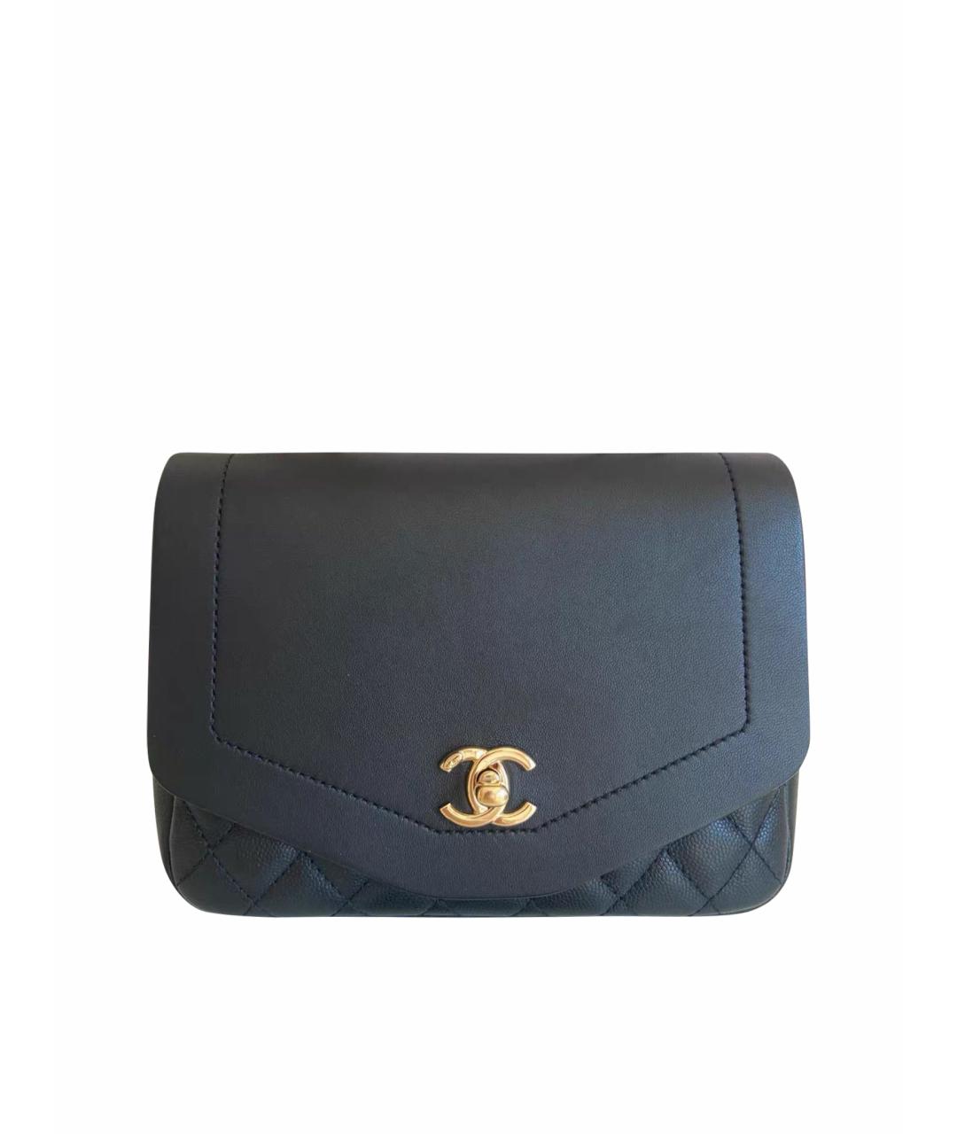 CHANEL Черная кожаная сумка через плечо, фото 1