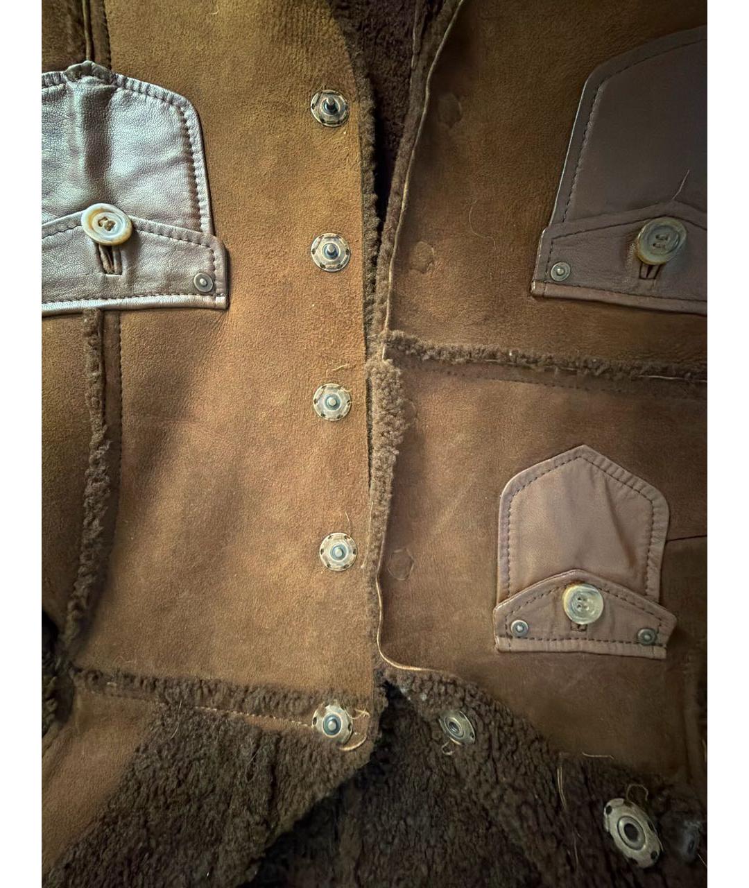 MAX&CO Коричневая меховая дубленка, фото 4