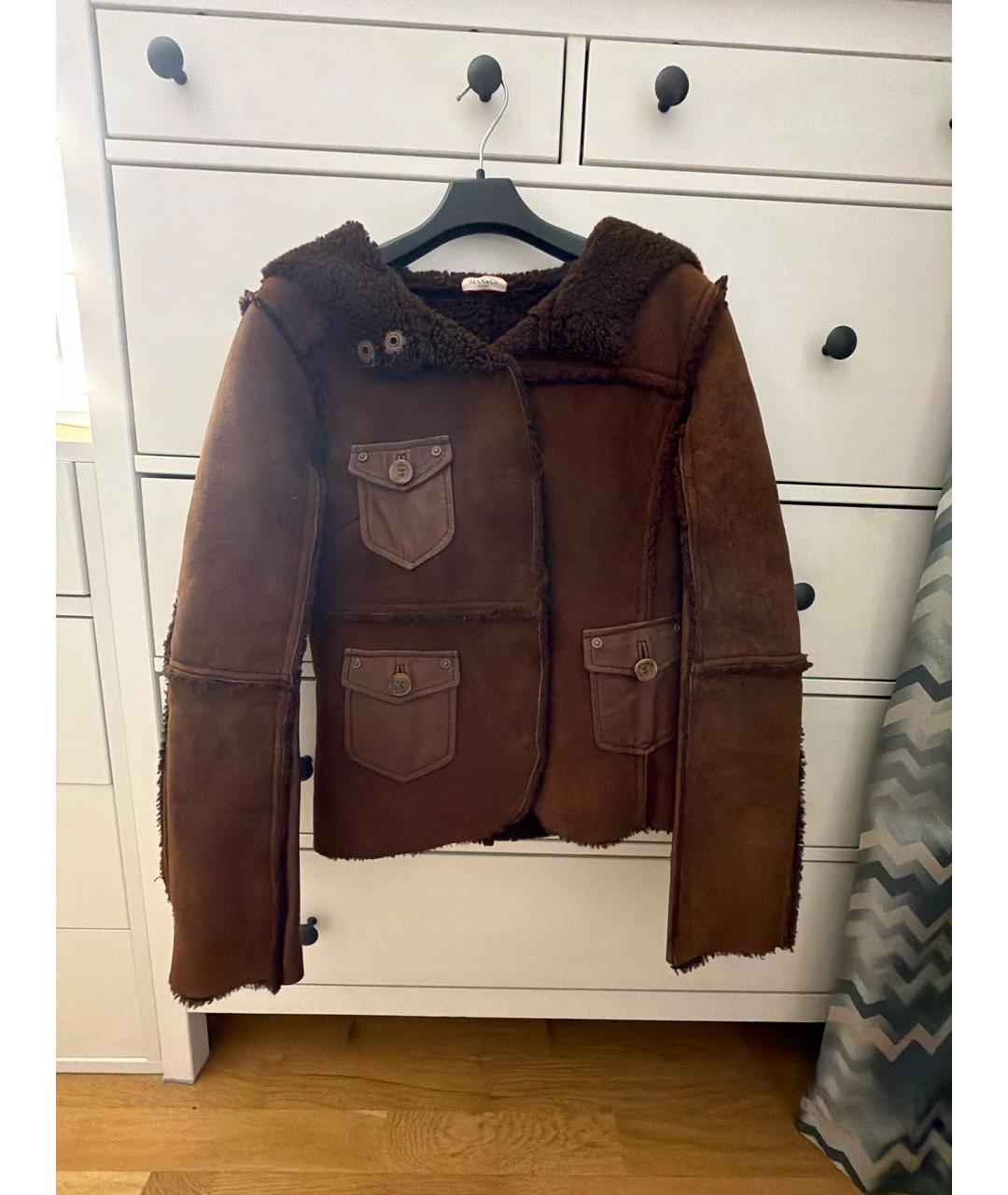 MAX&CO Коричневая меховая дубленка, фото 6