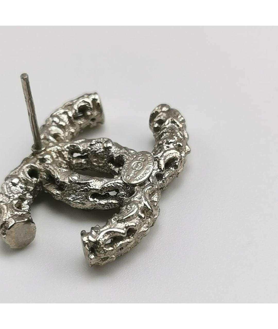 CHANEL Серебряные металлические серьги, фото 6