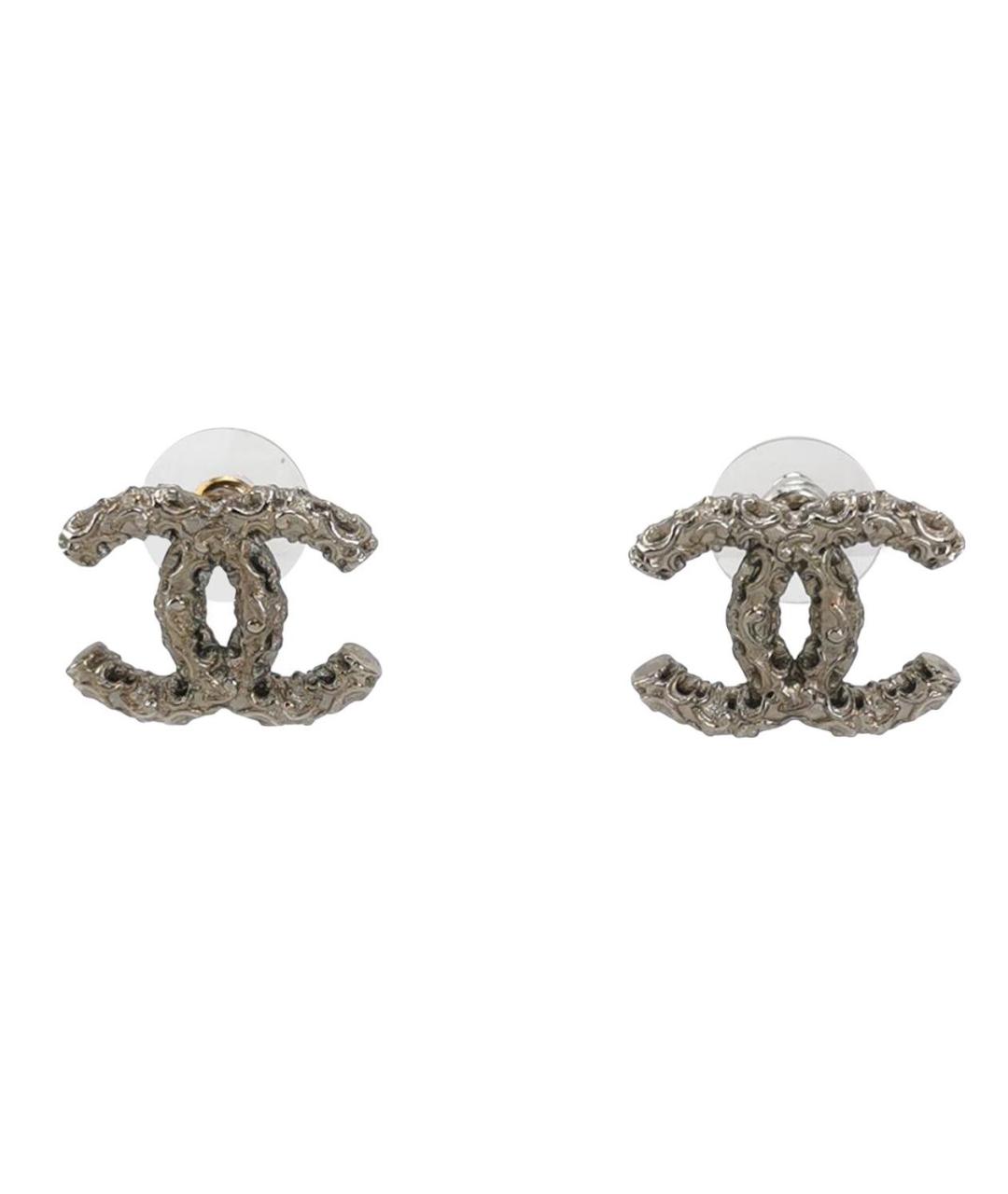 CHANEL Серебряные металлические серьги, фото 1
