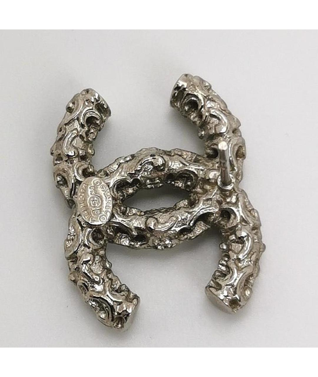 CHANEL Серебряные металлические серьги, фото 4